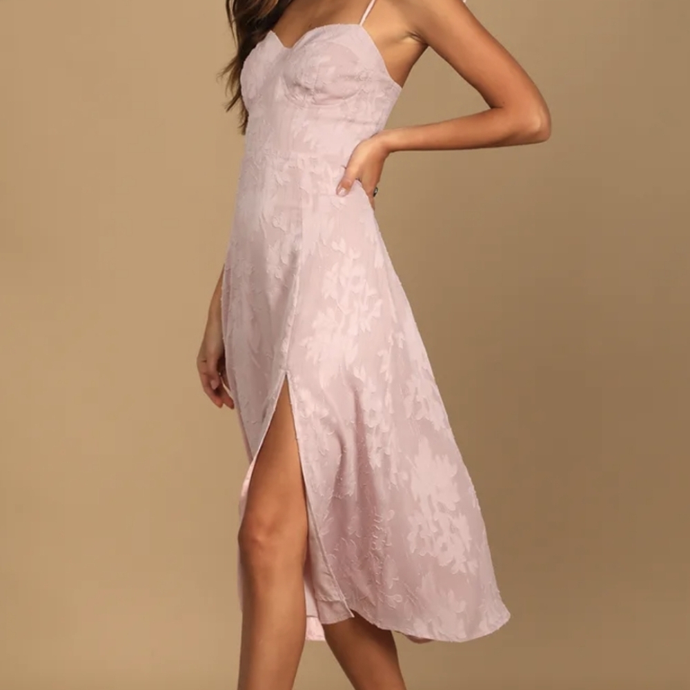 Elegant Pink Floral Women's Dress